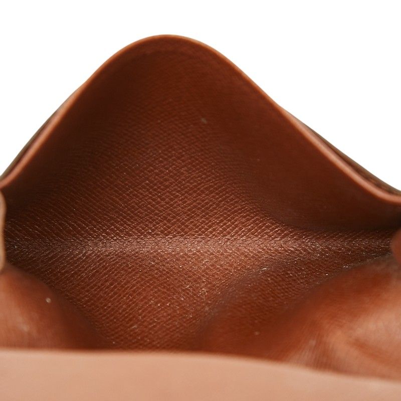 Louis Vuitton Monogram Business Card Holder Case Brown Leather — view 8