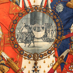 Hermes Carre 90 Napoleon Scarf Blue Red White Silk — view 2