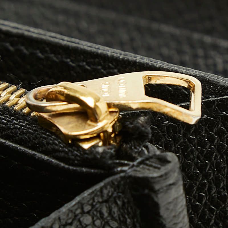 Louis Vuitton Monogram Empreinte Zippy Wallet Zip Around Noir Black Leather — view 8