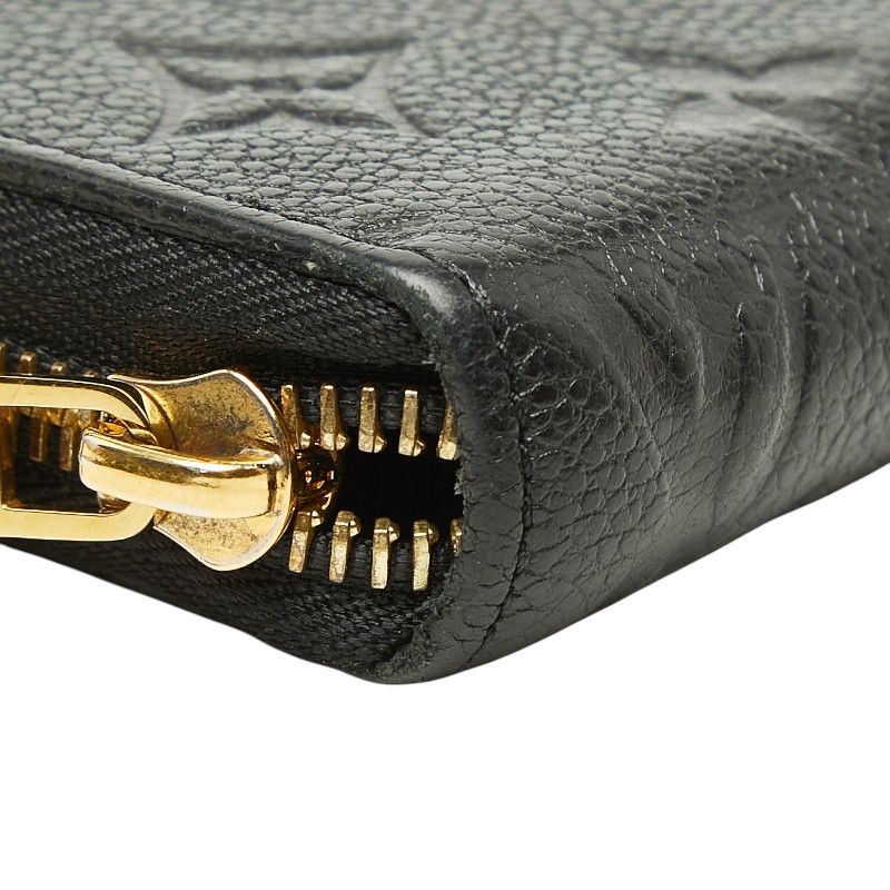 Louis Vuitton Monogram Empreinte Zippy Wallet Zip Around Noir Black Leather — view 5