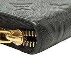 Louis Vuitton Monogram Empreinte Zippy Wallet Zip Around Noir Black Leather — view 5