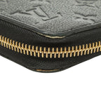 Louis Vuitton Monogram Empreinte Zippy Wallet Zip Around Noir Black Leather — view 6