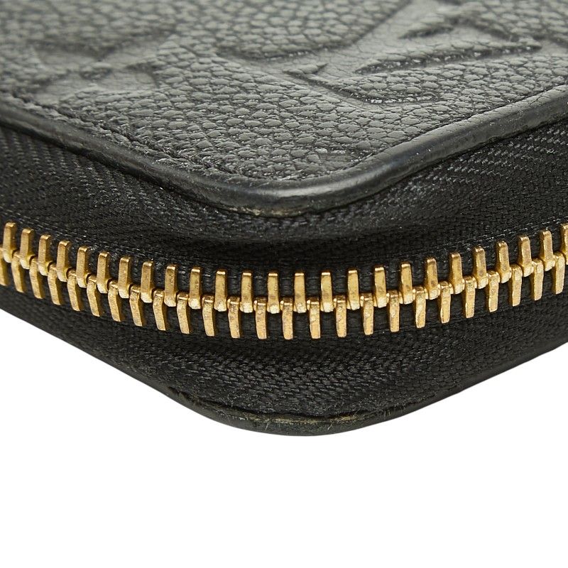 Louis Vuitton Monogram Empreinte Zippy Wallet Zip Around Noir Black Leather — view 7