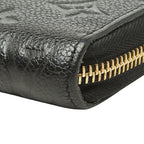 Louis Vuitton Monogram Empreinte Zippy Wallet Zip Around Noir Black Leather — view 4