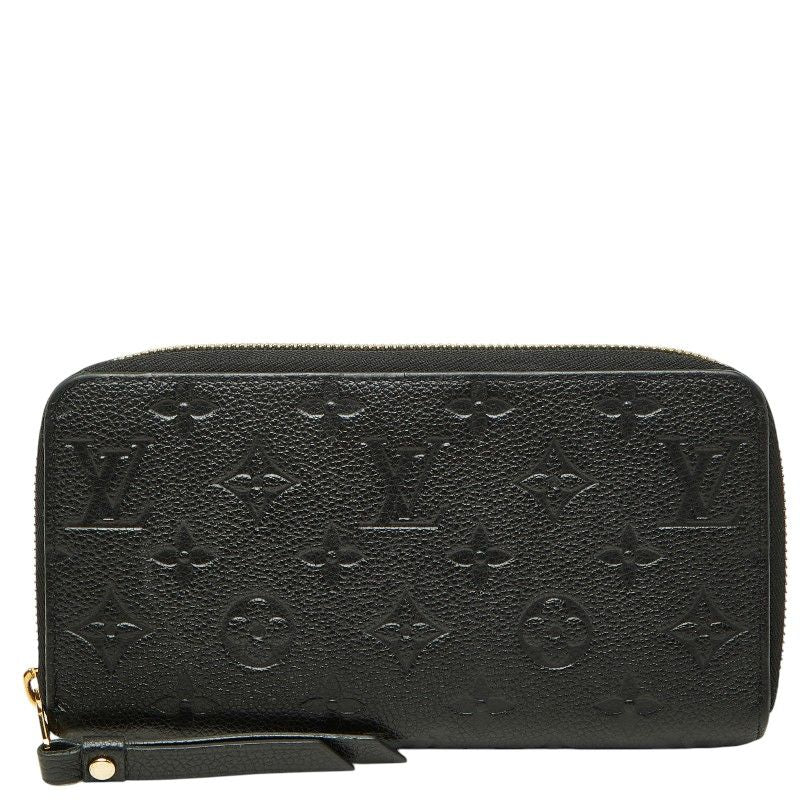 Louis Vuitton Monogram Empreinte Zippy Wallet Zip Around Noir Black Leather