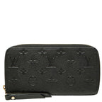 Louis Vuitton Monogram Empreinte Zippy Wallet Zip Around Noir Black Leather