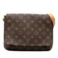 Louis Vuitton Monogram Musette Tango Short Shoulder Bag Brown Leather