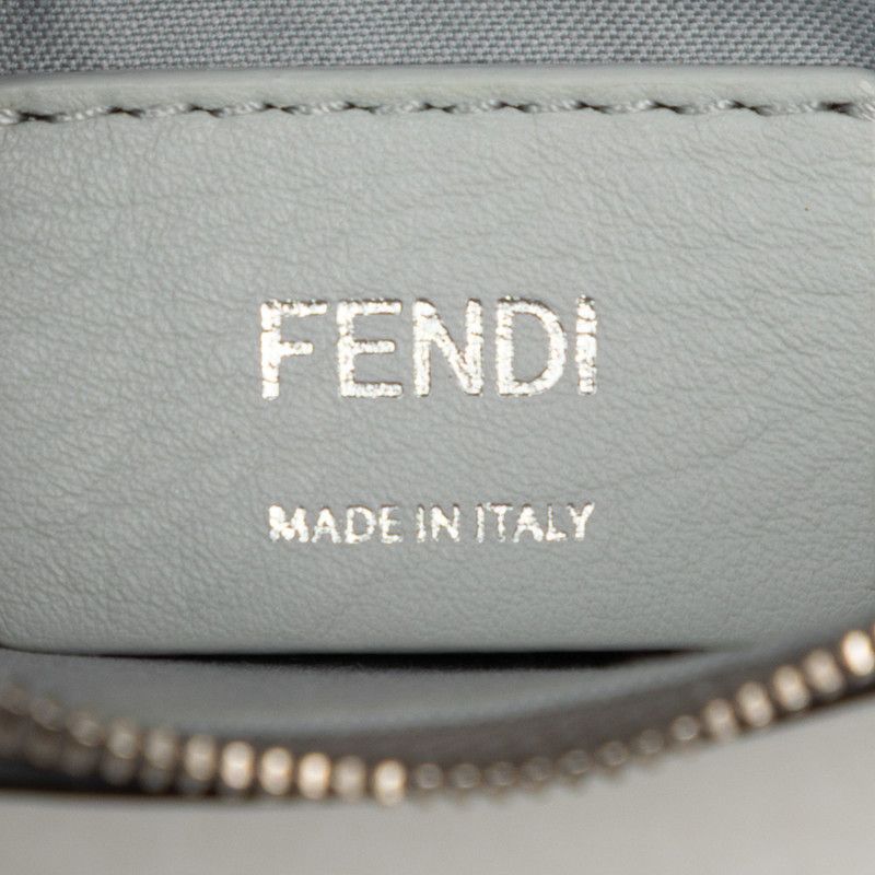 Fendi IS Chain Shoulder Bag Gray Leather — view 5