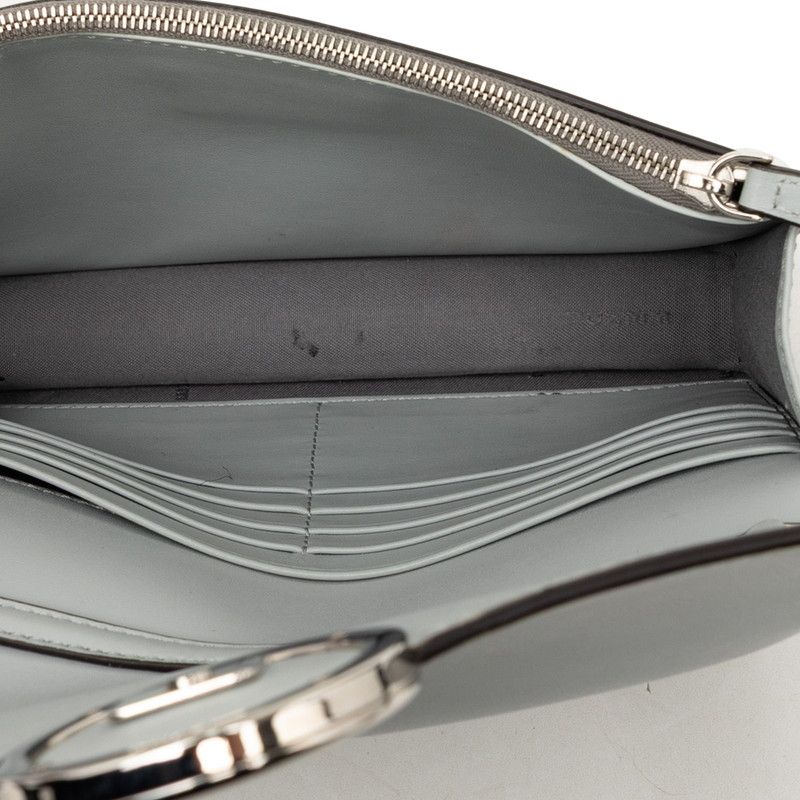 Fendi IS Chain Shoulder Bag Gray Leather — view 4