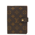 Louis Vuitton Monogram Agenda PM Notebook Cover Brown Leather