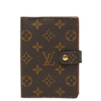 Louis Vuitton Monogram Agenda PM Notebook Cover Brown Leather