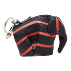Loewe Elephant Coin Case Bag Charm Navy Red Leather — view 5