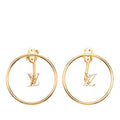 Louis Vuitton Book le Doreille LV Eclipse Hoop Earrings Gold Plated