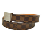 Louis Vuitton Damier Ceinture Carre 95 38 Brown Leather 1- Belt — view 2