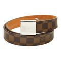 Louis Vuitton Damier Ceinture Carre 95 38 Brown Leather 1- Belt