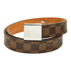 Louis Vuitton Damier Ceinture Carre 95 38 Brown Leather 1- Belt