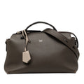 Fendi by the Way 2-Way Shoulder Bag Gray Black Leather