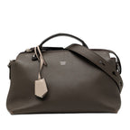 Fendi by the Way 2-Way Shoulder Bag Gray Black Leather