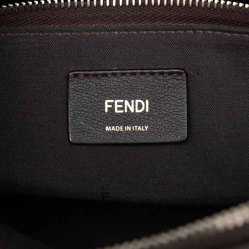 Fendi by the Way 2-Way Shoulder Bag Gray Black Leather — view 5