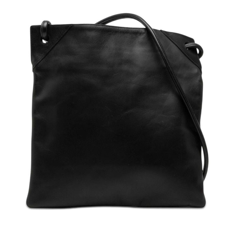 Bottega Veneta Vintage Shoulder Bag Black Leather