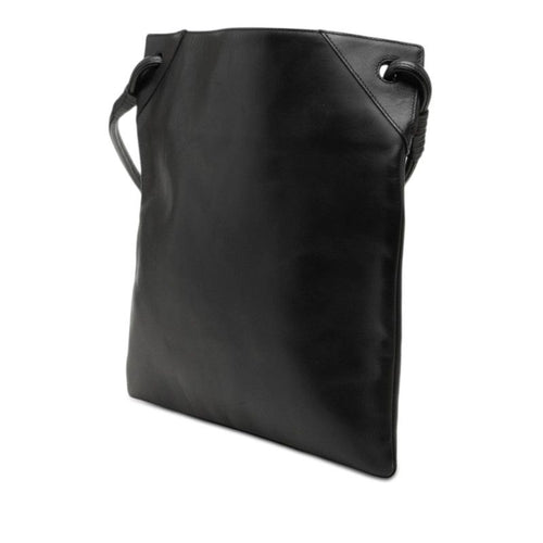 Bottega Veneta Vintage Shoulder Bag Black Leather — view 2