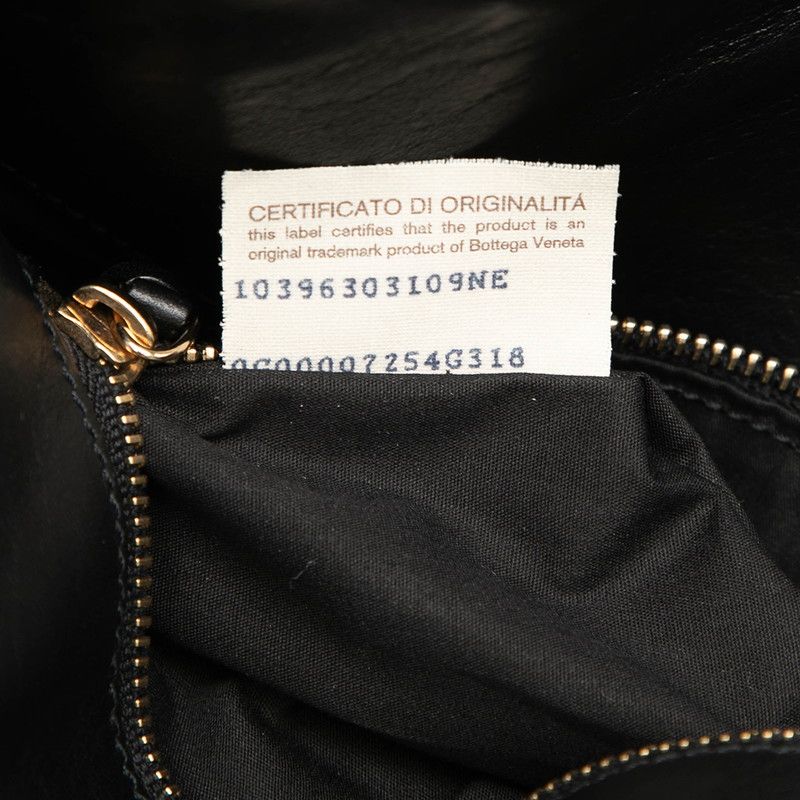 Bottega Veneta Vintage Shoulder Bag Black Leather — view 6