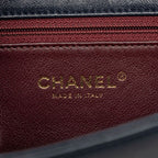 Chanel Chez Blanc Stitch CC Logo Chain Shoulder Bag Navy Gold Leather — view 5