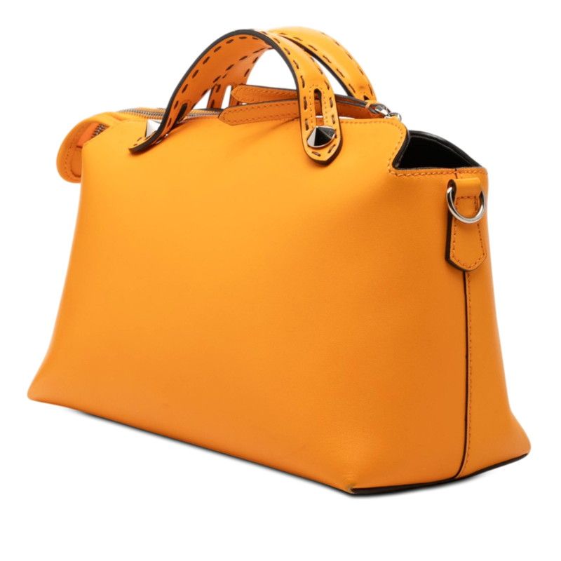 Fendi by the Way 2-Way Shoulder Bag Orange Leather — view 2