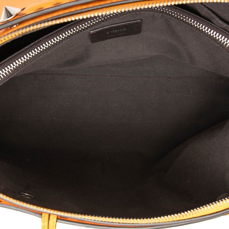 Fendi by the Way 2-Way Shoulder Bag Orange Leather — view 5