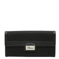 Dior Trotter Wallet Black Canvas Leather