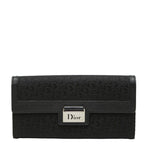 Dior Trotter Wallet Black Canvas Leather