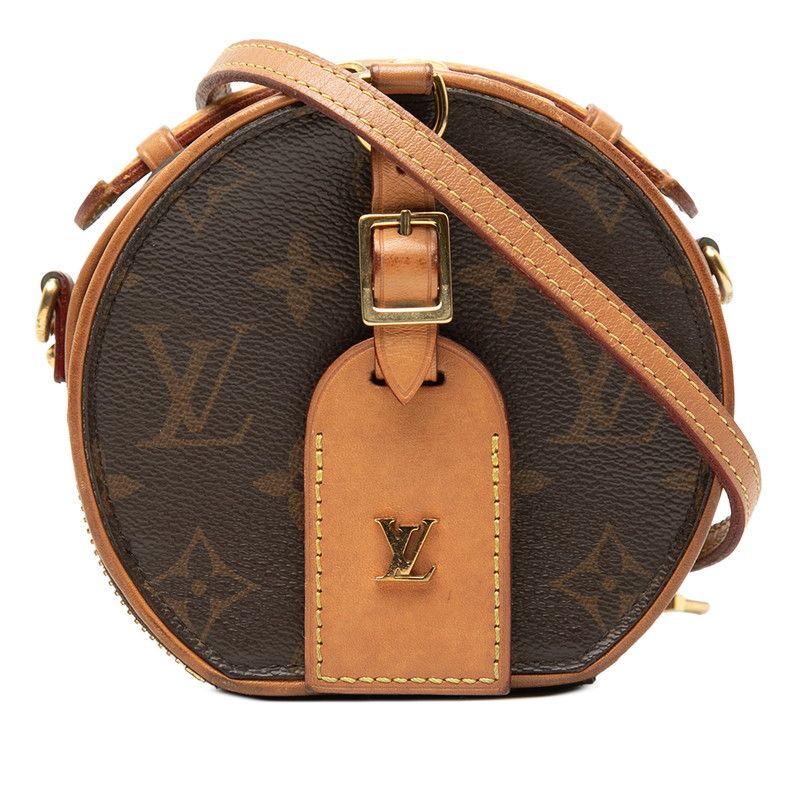 Louis Vuitton Monogram Mini Boite Chapeau 2-Way Shoulder Bag Crossbody Brown
