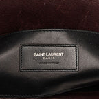 Saint Laurent Carre YSL Logo Chain Shoulder Bag 2-Way Dark Brown Leather — view 7