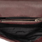 Saint Laurent Carre YSL Logo Chain Shoulder Bag 2-Way Dark Brown Leather — view 5