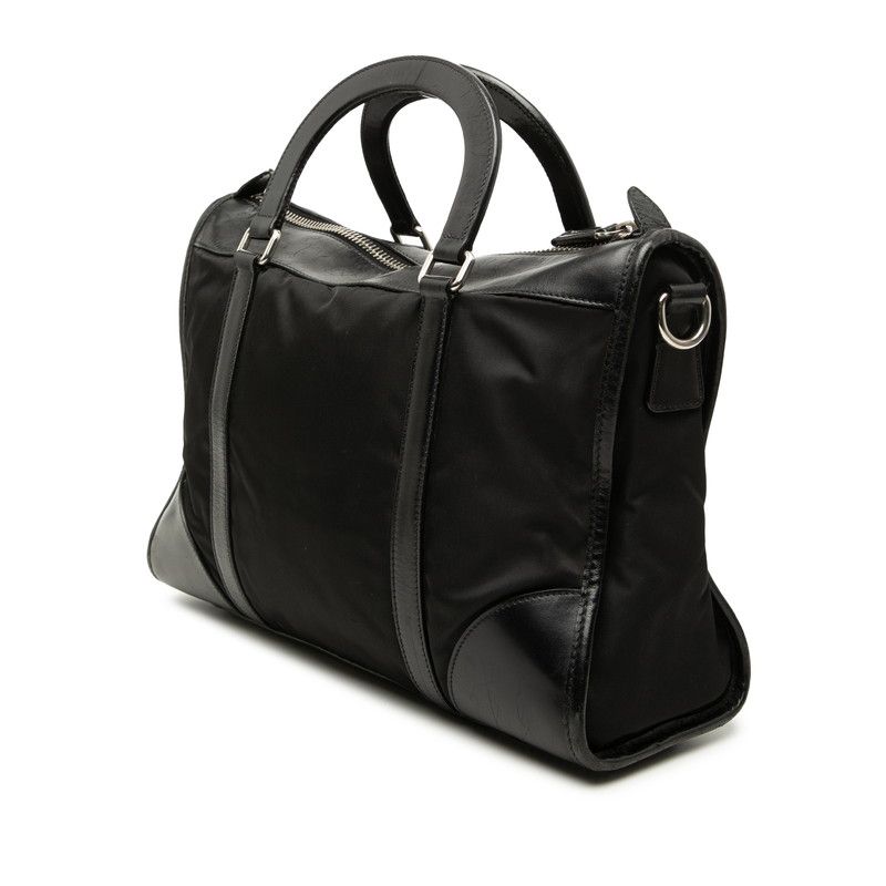 Prada 2-Way Shoulder Bag Black Nylon Leather — view 2