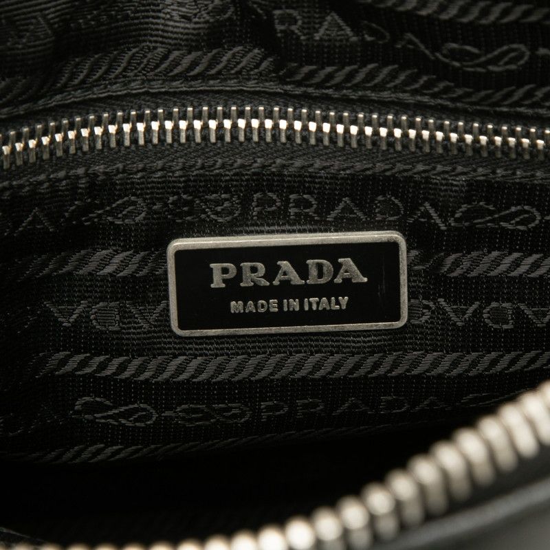 Prada 2-Way Shoulder Bag Black Nylon Leather — view 5