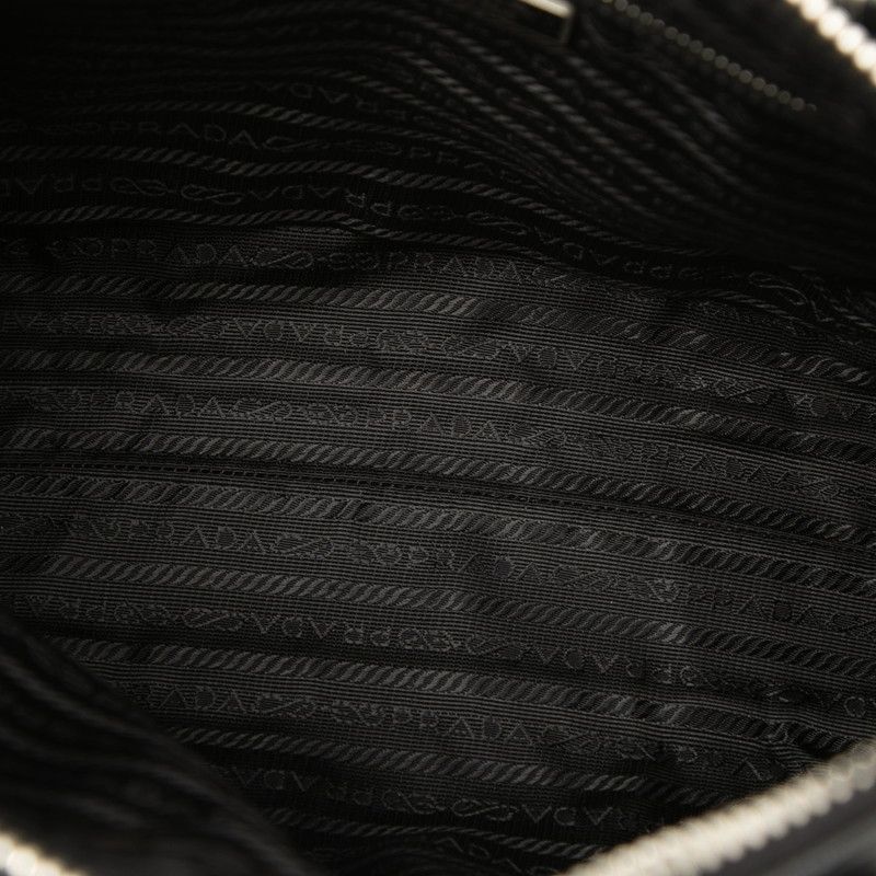 Prada 2-Way Shoulder Bag Black Nylon Leather — view 4