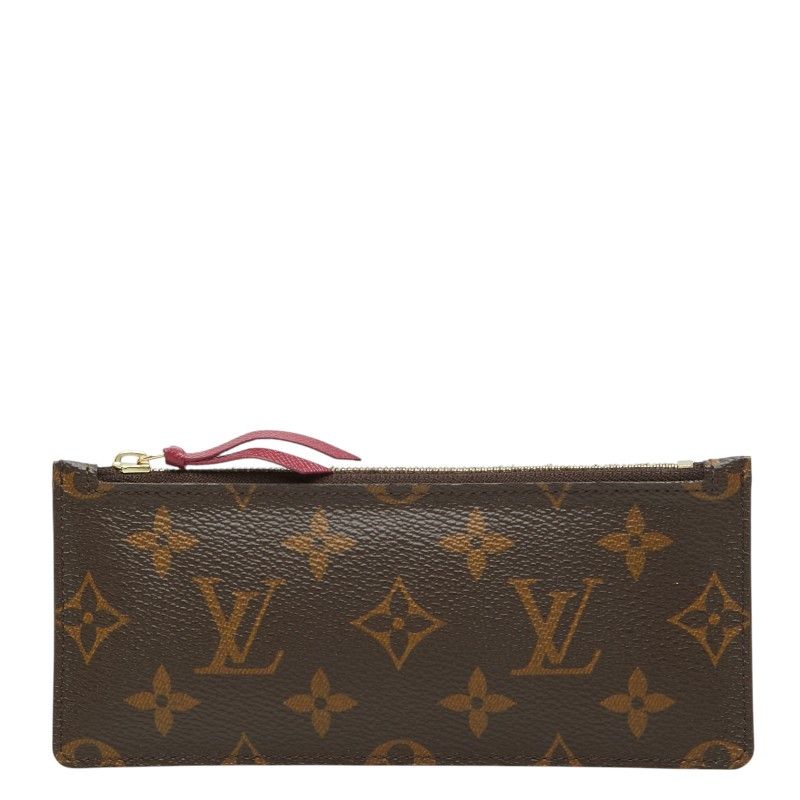 Louis Vuitton Monogram Portefeuille Josephine Coin Case Pouch Brown Leather 1