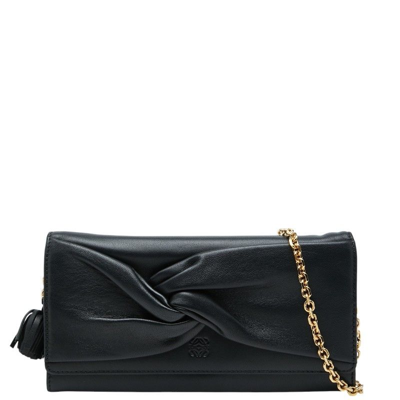 Loewe Anagram Wallet Chain Black Leather 1- Shoulder
