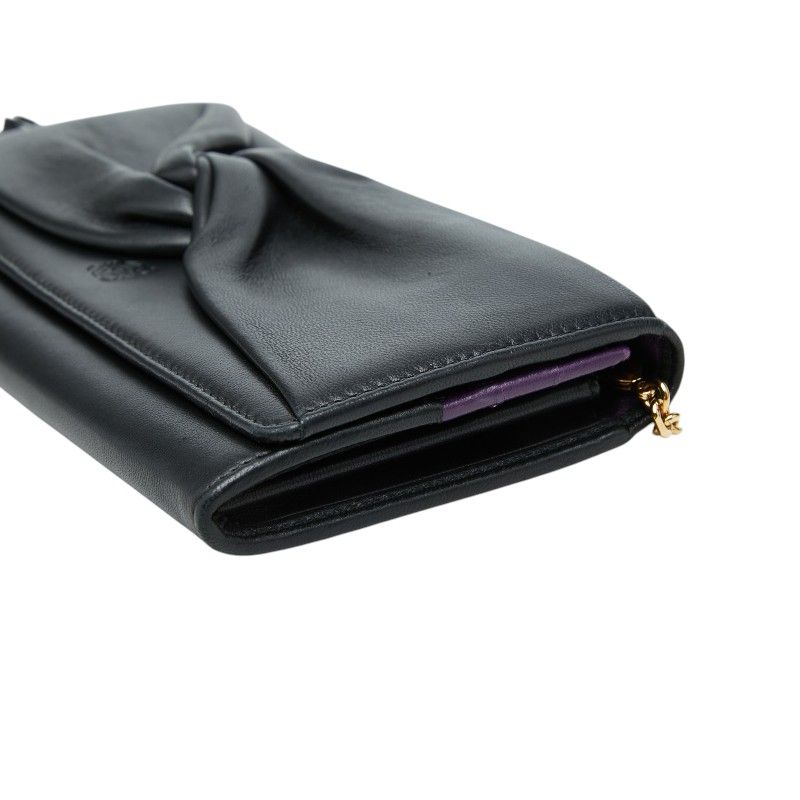 Loewe Anagram Wallet Chain Black Leather 1- Shoulder — view 4
