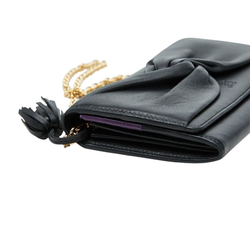 Loewe Anagram Wallet Chain Black Leather 1- Shoulder — view 5