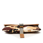 Prada Camouflage Clutch Pouch Brown Beige Black Nylon Leather — view 3