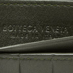Bottega Veneta Intrecciato Card Case Khaki Green Leather — view 6