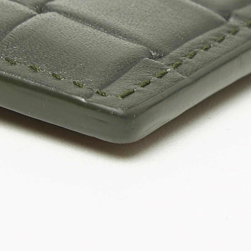 Bottega Veneta Intrecciato Card Case Khaki Green Leather — view 5