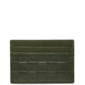 Bottega Veneta Intrecciato Card Case Khaki Green Leather