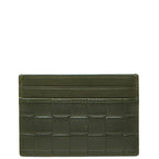 Bottega Veneta Intrecciato Card Case Khaki Green Leather