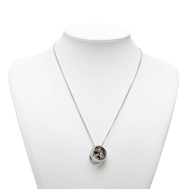 Louis Vuitton Monogram Chain Pendant Silver Metal — view 8