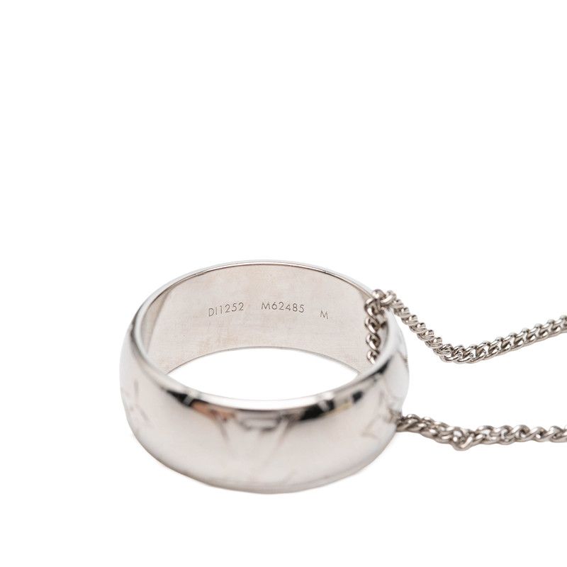 Louis Vuitton Monogram Chain Pendant Silver Metal — view 4