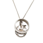 Louis Vuitton Monogram Chain Pendant Silver Metal