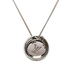Louis Vuitton Monogram Chain Pendant Silver Metal — view 2